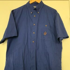 Vintage Bugle Boy Company Crest Button Up Shirt Size XL